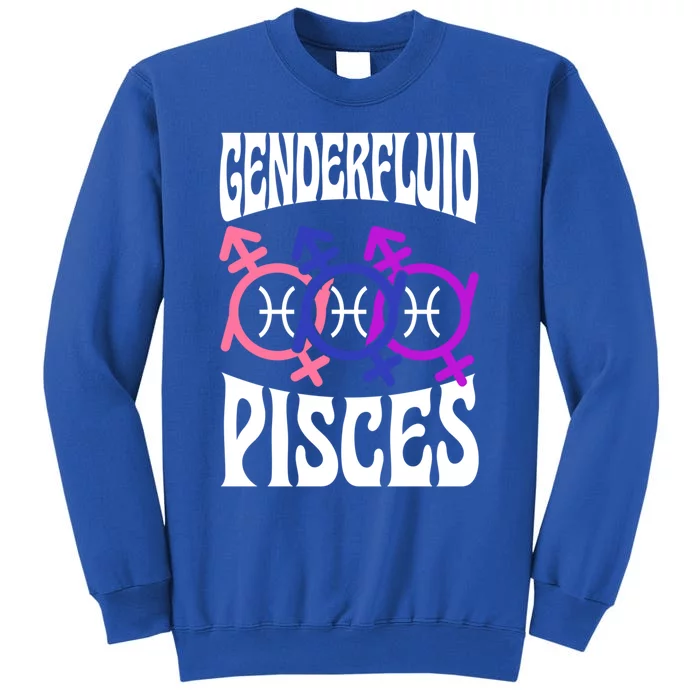 Genderfluid Pisces Genderfluid Pride Zodiac Horoscope Cool Gift Sweatshirt