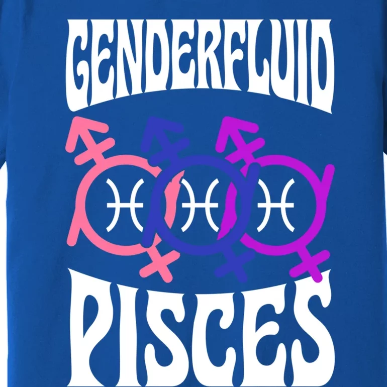 Genderfluid Pisces Genderfluid Pride Zodiac Horoscope Cool Gift Premium T-Shirt