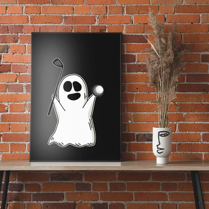 Ghost Playing Golf Lazy DIY Halloween Costume Funny Golfer Poster