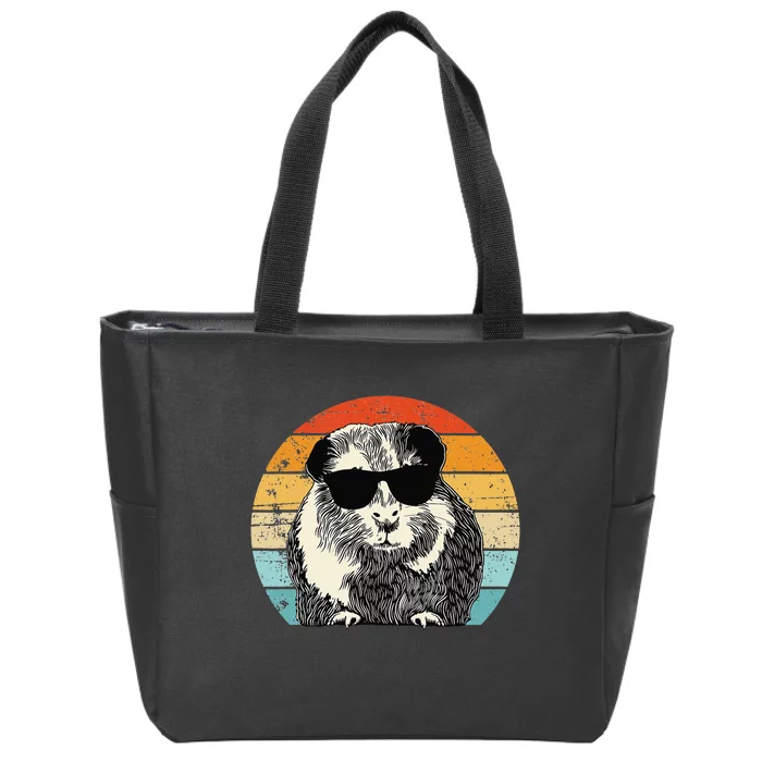 Guinea Pig Guinea Pig Lover Retro Guinea Pig Zip Tote Bag