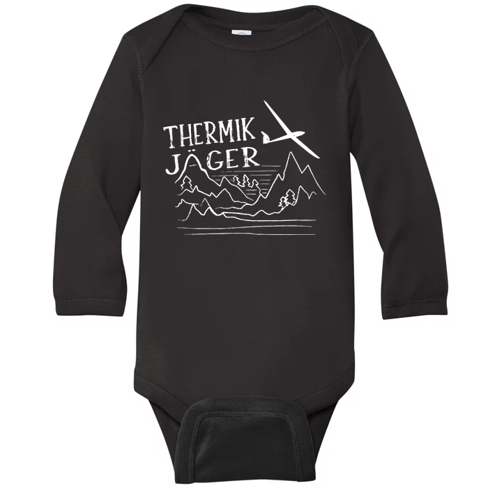 Gliding Pilots Gliding Mountains Thermals Hunter Fly Baby Long Sleeve Bodysuit