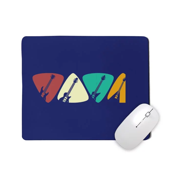 Guitar Pick Gift For Guitarist Retro Vintage Mousepad