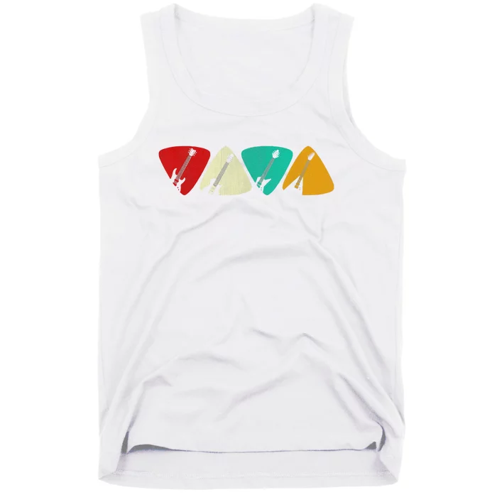 Guitar Pick Gift For Guitarist Retro Vintage Tee Gifts Tank Top