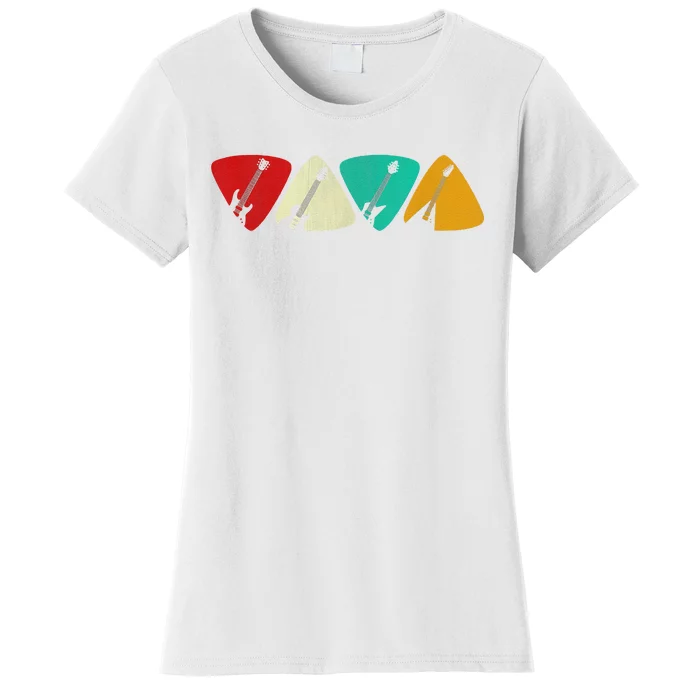 Guitar Pick Gift For Guitarist Retro Vintage Tee Gifts Women's T-Shirt