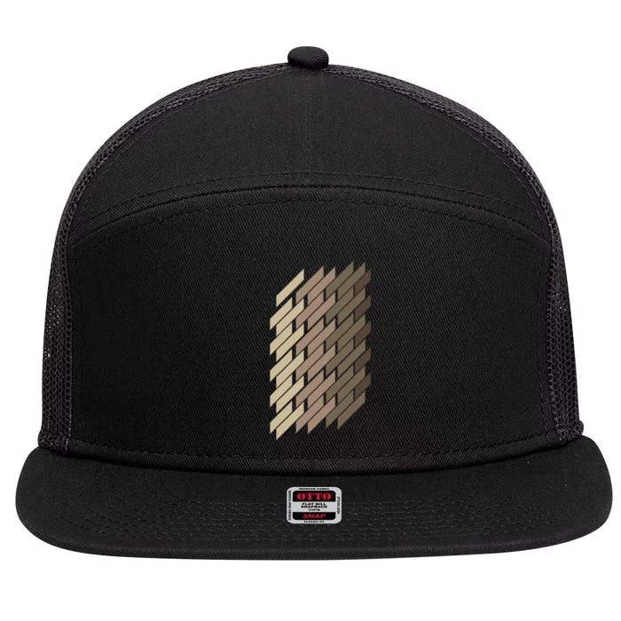 Geometric Pattern Geometry Abstract Vintage Trapezoid Modern 7 Panel Mesh Trucker Snapback Hat