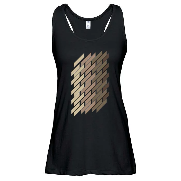 Geometric Pattern Geometry Abstract Vintage Trapezoid Modern Ladies Essential Flowy Tank