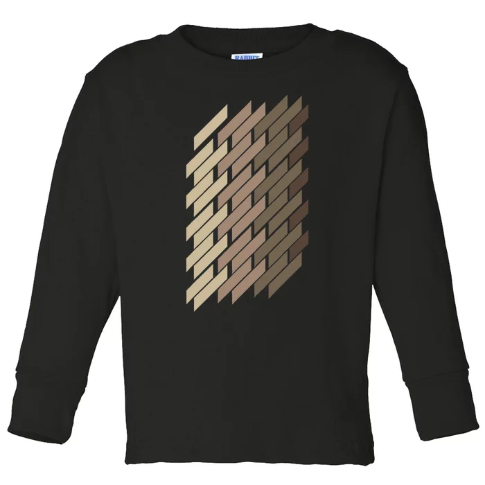 Geometric Pattern Geometry Abstract Vintage Trapezoid Modern Toddler Long Sleeve Shirt