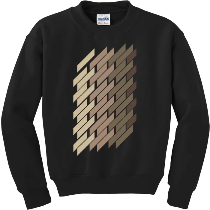 Geometric Pattern Geometry Abstract Vintage Trapezoid Modern Kids Sweatshirt