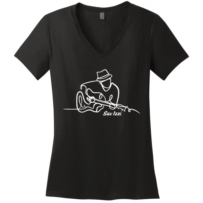 Guitar Player Women's V-Neck T-Shirt