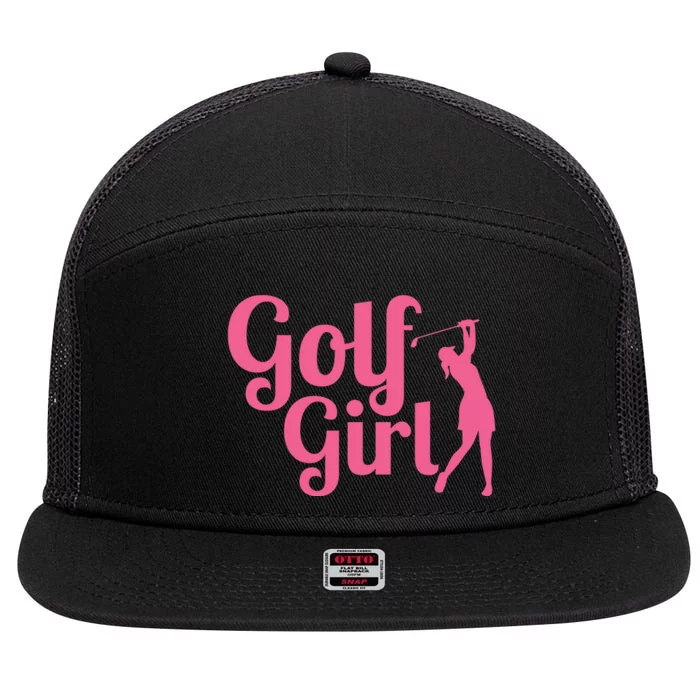 Golf Player Golf Lover Gift For Mother's Day 7 Panel Mesh Trucker Snapback Hat