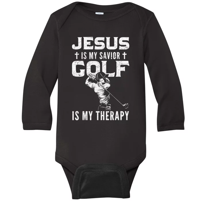 Golf Player Golfer Funny Christian Quotes Gift Baby Long Sleeve Bodysuit