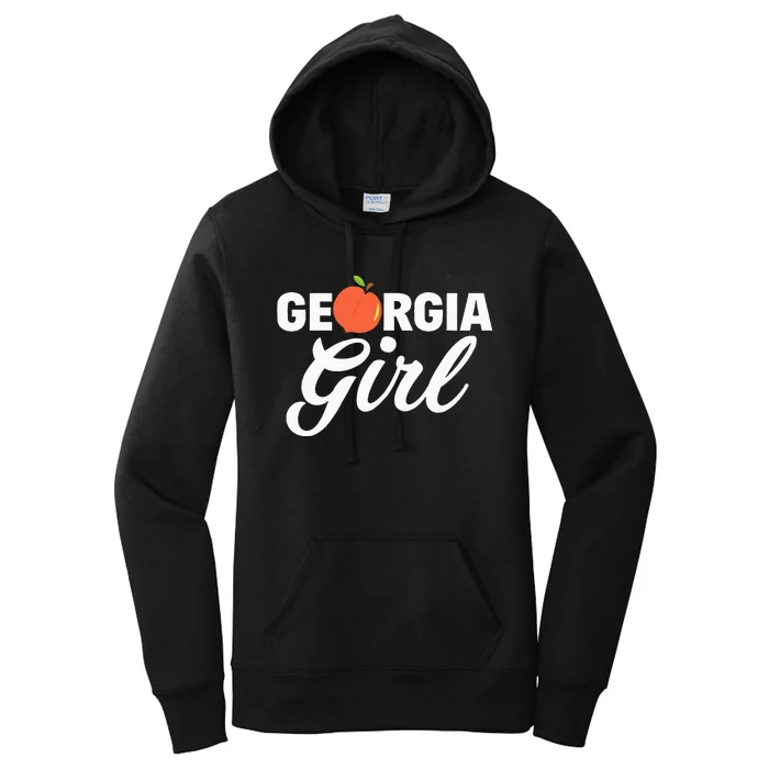 Georgia Peach Girl Funny Vintage Women's Pullover Hoodie