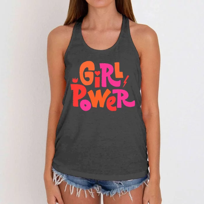 Girl Power Grl Pwr Women's Knotted Racerback Tank