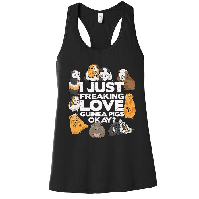 Guinea Pig Guinea Pig Lover Tee Funny Guinea Pig Women's Racerback Tank