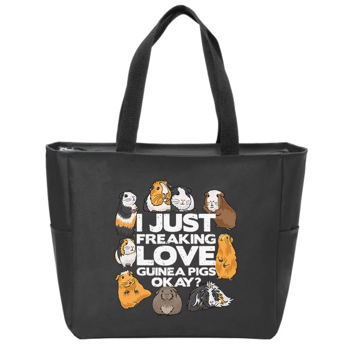 Guinea Pig Guinea Pig Lover Tee Funny Guinea Pig Zip Tote Bag