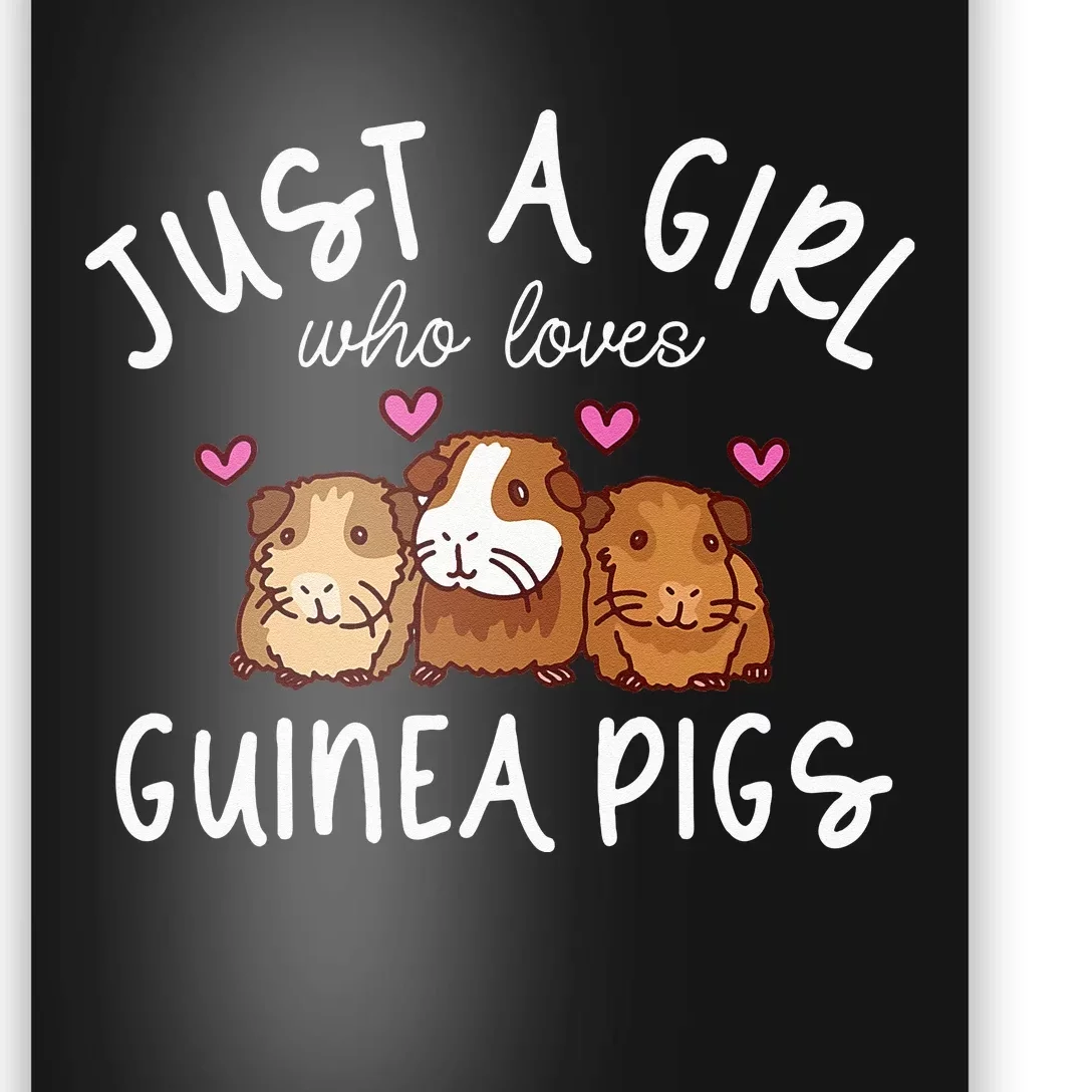 Guinea Pig Girl Who Loves Guinea Pigs Cute Guinea Pig Poster