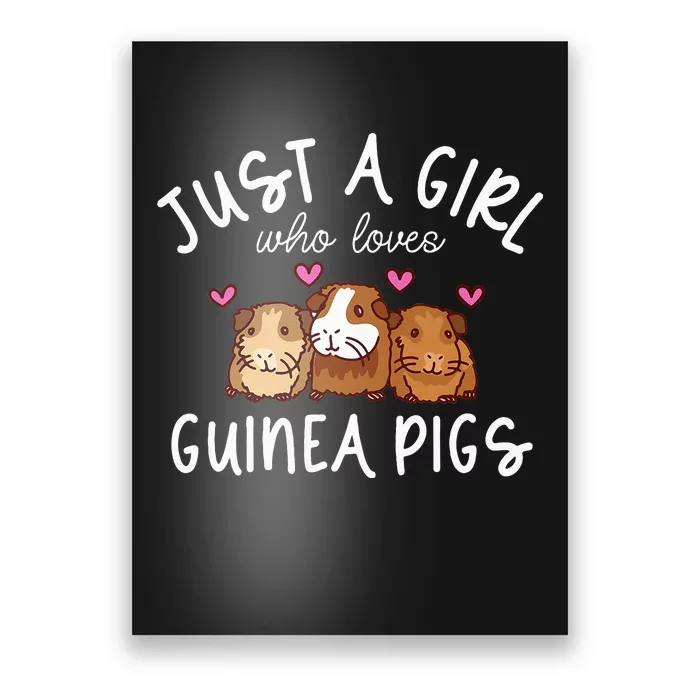 Guinea Pig Girl Who Loves Guinea Pigs Cute Guinea Pig Poster