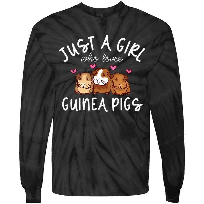 Guinea Pig Girl Who Loves Guinea Pigs Cute Guinea Pig Tie-Dye Long Sleeve Shirt