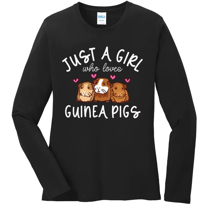 Guinea Pig Girl Who Loves Guinea Pigs Cute Guinea Pig Ladies Long Sleeve Shirt