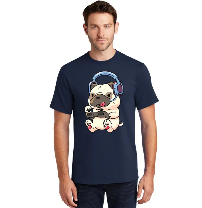 Gamer Pug Gaming Pugs Video Game Gift Tall T-Shirt