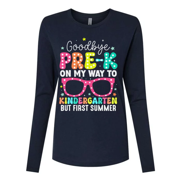 Goodbye Prek Graduation To Kindergarten First Summer Womens Cotton Relaxed Long Sleeve T-Shirt