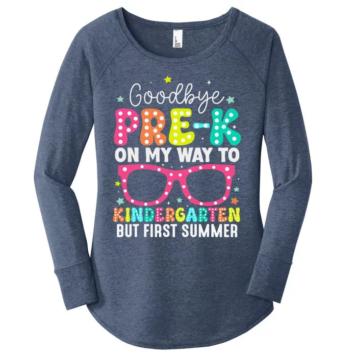 Goodbye Prek Graduation To Kindergarten First Summer Women's Perfect Tri Tunic Long Sleeve Shirt