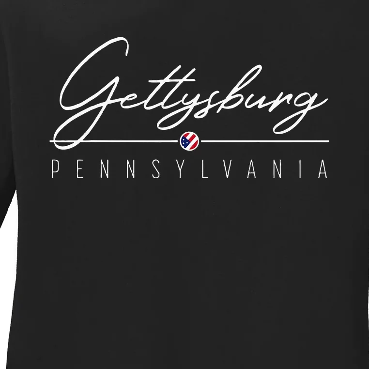 Gettysburg PA Ladies Long Sleeve Shirt