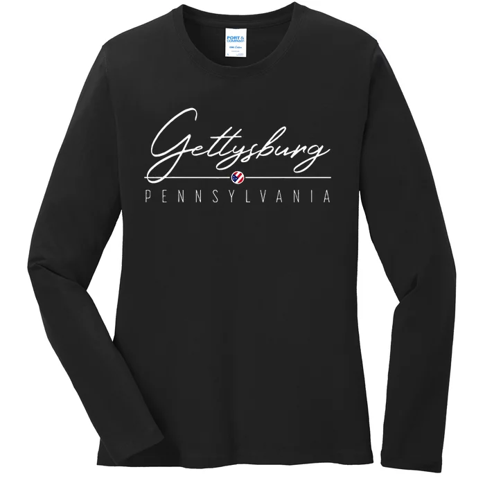 Gettysburg PA Ladies Long Sleeve Shirt