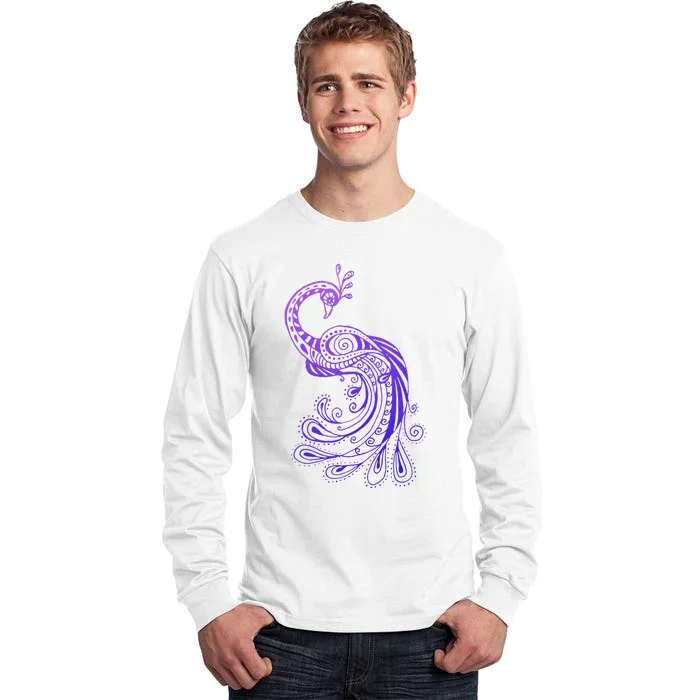 Galaxy Peacock Tall Long Sleeve T-Shirt