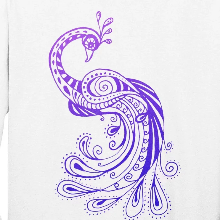 Galaxy Peacock Tall Long Sleeve T-Shirt