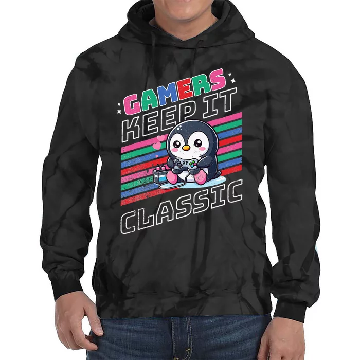 Gamers Penguin Tie Dye Hoodie