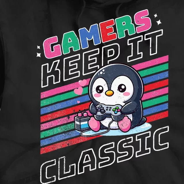 Gamers Penguin Tie Dye Hoodie