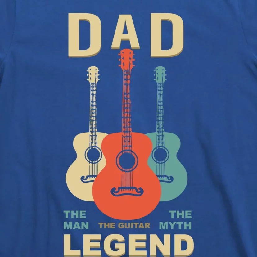 Grandpa Papa Guitarisfunny Gift Dad Myth The Guitar Legend Gift T-Shirt