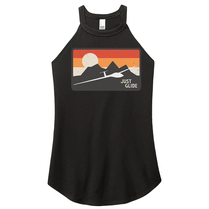 Glider Pilot Gliding Soaring Plane Women’s Perfect Tri Rocker Tank