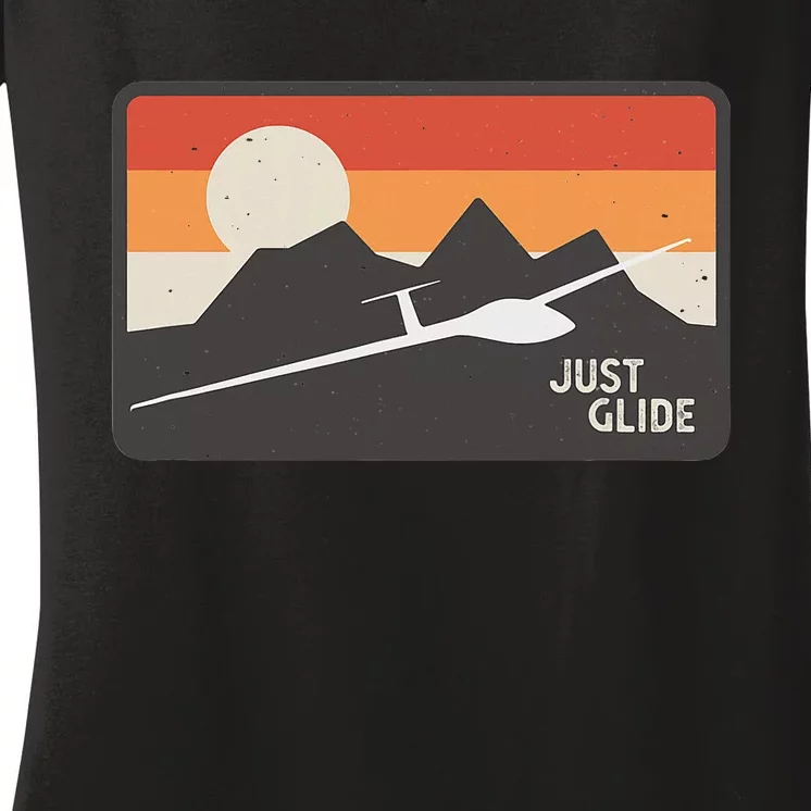 Glider Pilot Gliding Soaring Plane Women's V-Neck T-Shirt