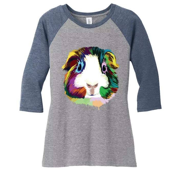 Guinea Pig Women's Tri-Blend 3/4-Sleeve Raglan Shirt