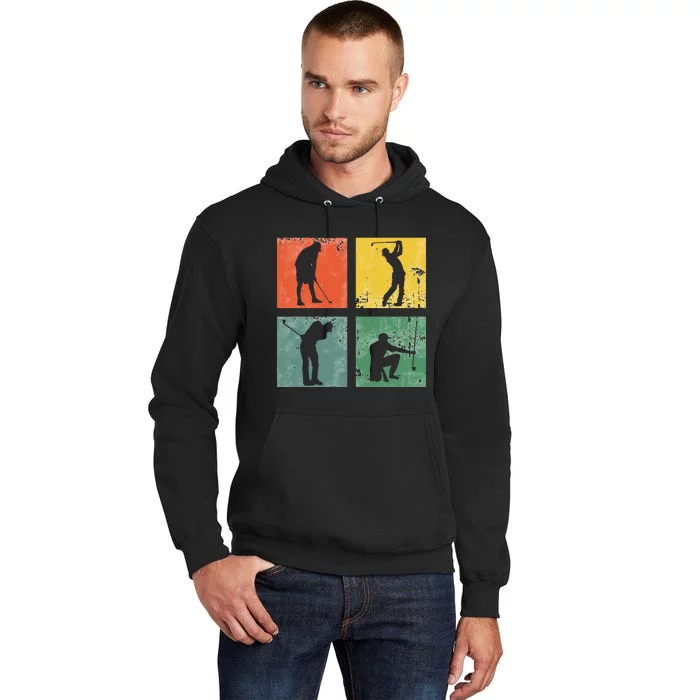 Golf Players Golfers Golfer Golfing Vintage Fun Pullover Tall Hoodie