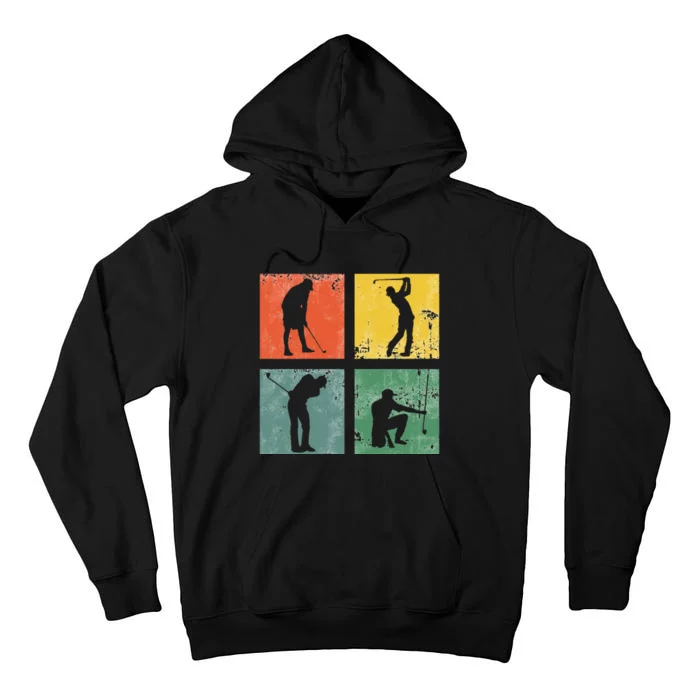 Golf Players Golfers Golfer Golfing Vintage Fun Pullover Tall Hoodie