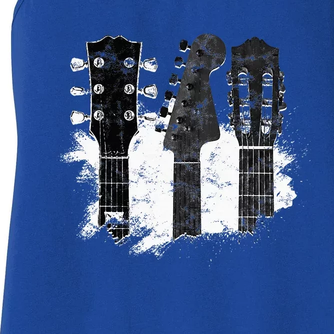 Guitar Player Gifts Rock N Roll Musician Festival Music Women's Racerback Tank