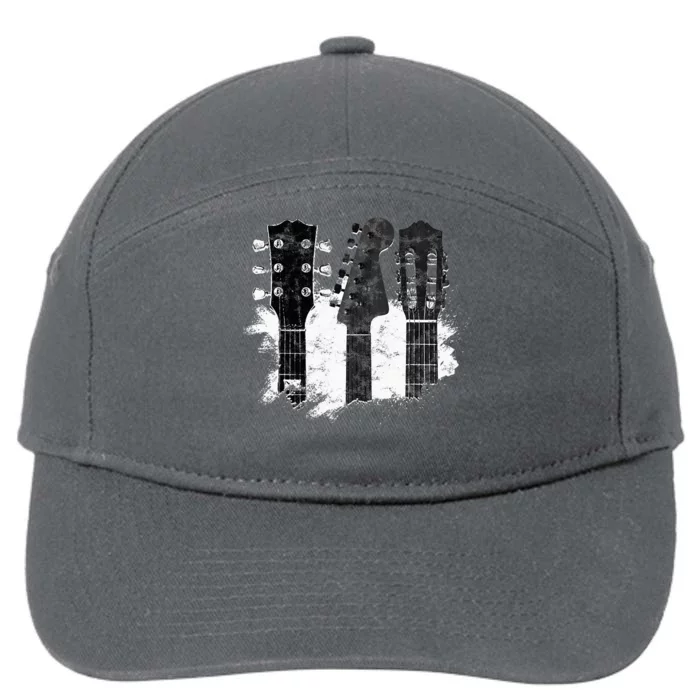 Guitar Player Gifts Rock N Roll Musician Festival Music 7-Panel Snapback Hat