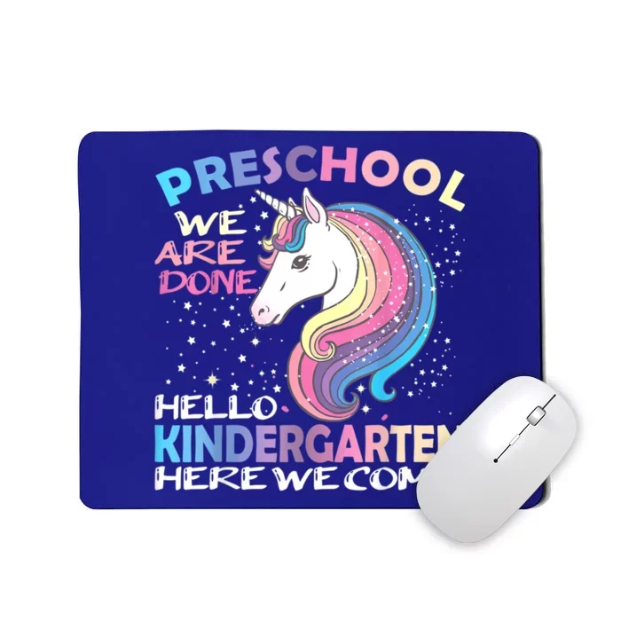 Goodbye Preschool Graduation Hello Kindergarten Prek Unicorn Mousepad