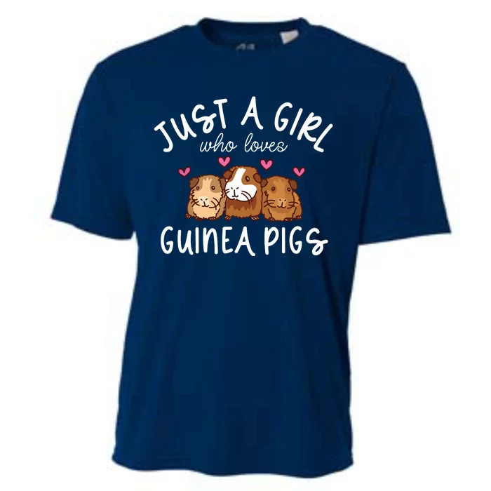 Guinea Pig Girl Who Loves Guinea Pigs Cute Guinea Pig Cooling Performance Crew T-Shirt