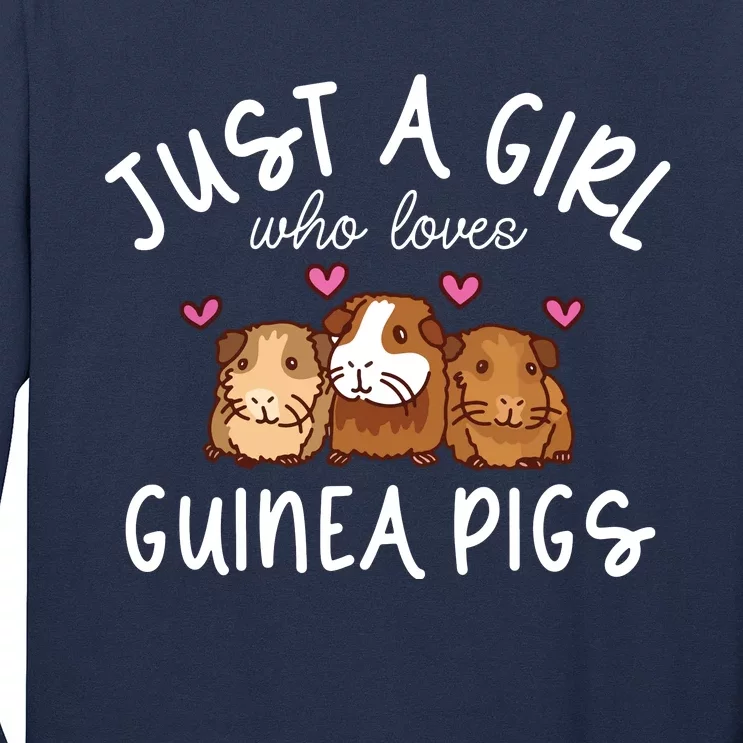 Guinea Pig Girl Who Loves Guinea Pigs Cute Guinea Pig Long Sleeve Shirt