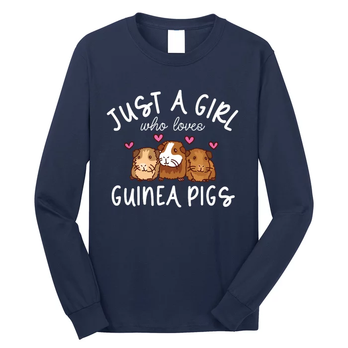 Guinea Pig Girl Who Loves Guinea Pigs Cute Guinea Pig Long Sleeve Shirt