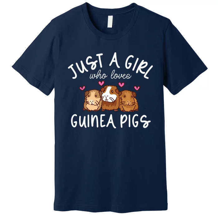 Guinea Pig Girl Who Loves Guinea Pigs Cute Guinea Pig Premium T-Shirt