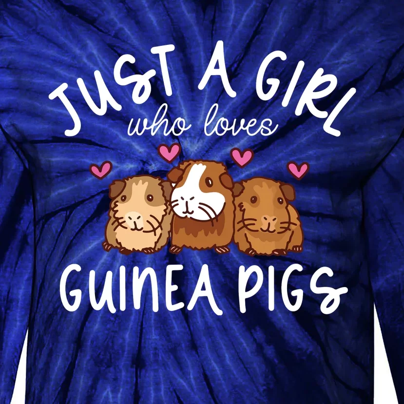 Guinea Pig Girl Who Loves Guinea Pigs Cute Guinea Pig Tie-Dye Long Sleeve Shirt