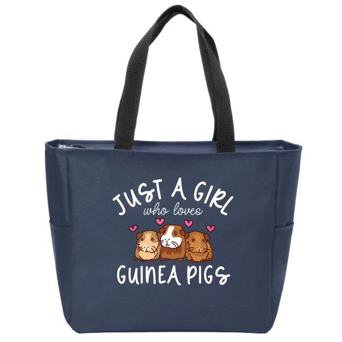 Guinea Pig Girl Who Loves Guinea Pigs Cute Guinea Pig Zip Tote Bag