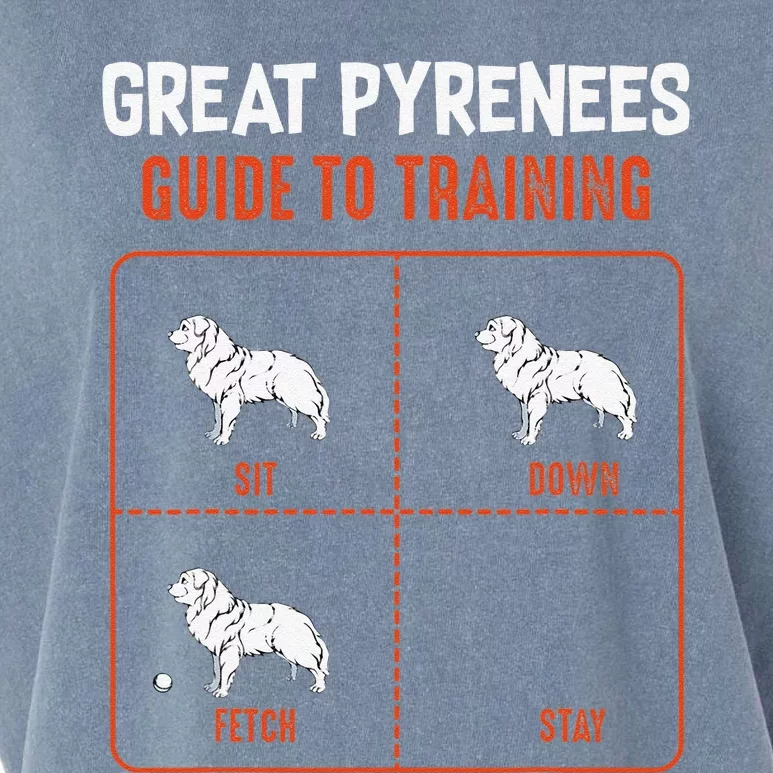 Great Pyrenees Guide To Training Funny Dog Pet Lover Garment-Dyed Women's Muscle Tee