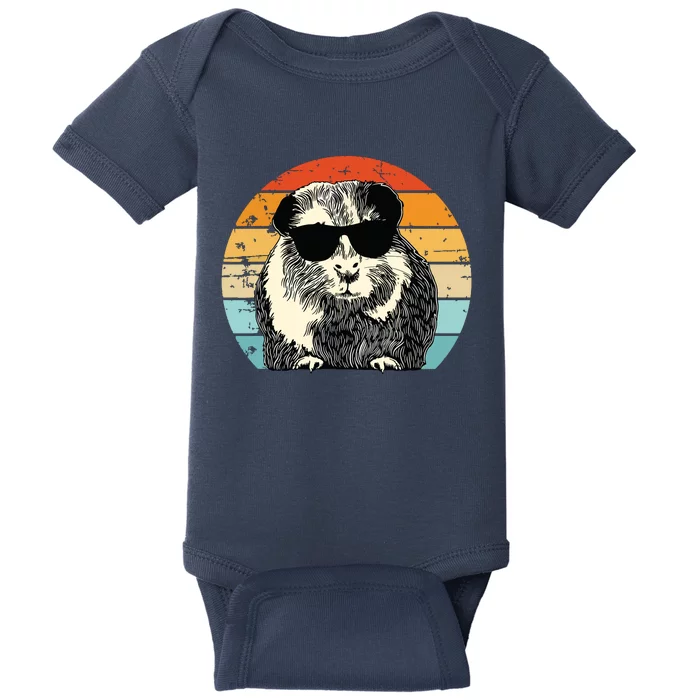 Guinea Pig Guinea Pig Lover Retro Guinea Pig Baby Bodysuit