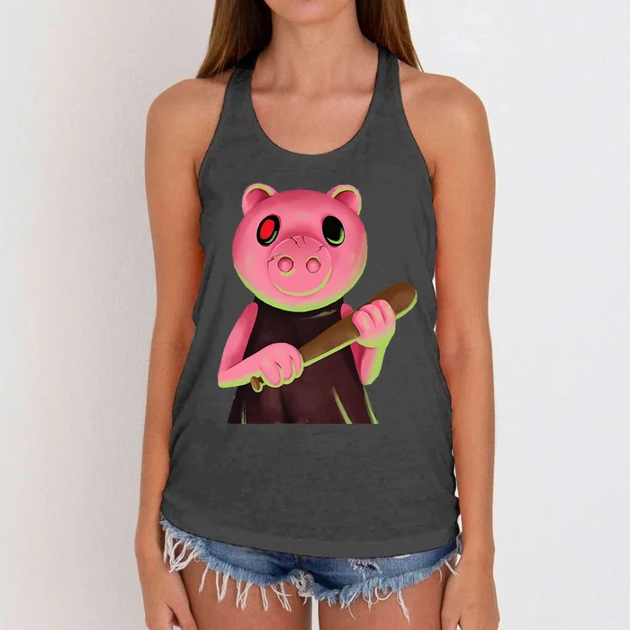 Game Piggy Women's Knotted Racerback Tank